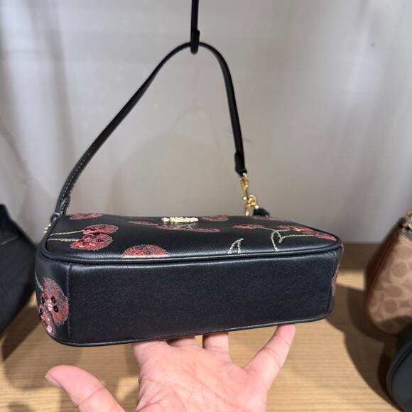 Coach Nolita 19 With Cherry Print CCZ21 Gold/Black Multi NWT - Picture 6 of 8